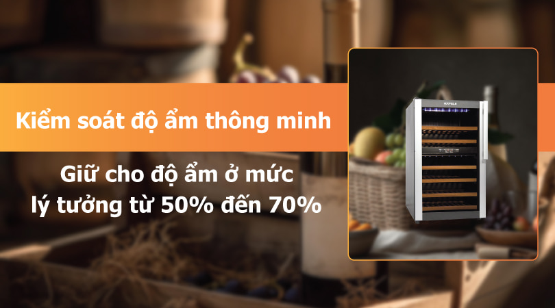 Kiểm soát độ ẩm thông minh 50% đến 70%